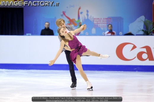 2013-03-03 Milano - World Junior Figure Skating Championships 1717 Kaitlin Hawayek-Jean-Luc Baker USA